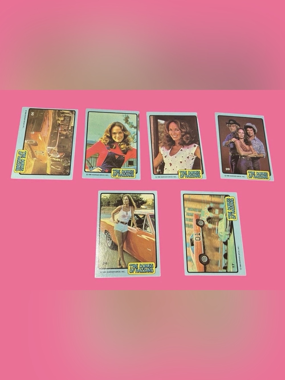 1980 Dukes of Hazzard Vintage Trading Cards 6 As Shown